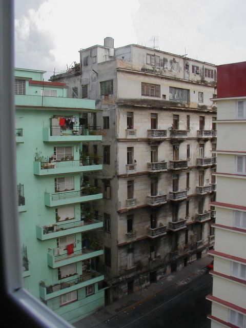 From my room at the Hotel Vedado in Havana.